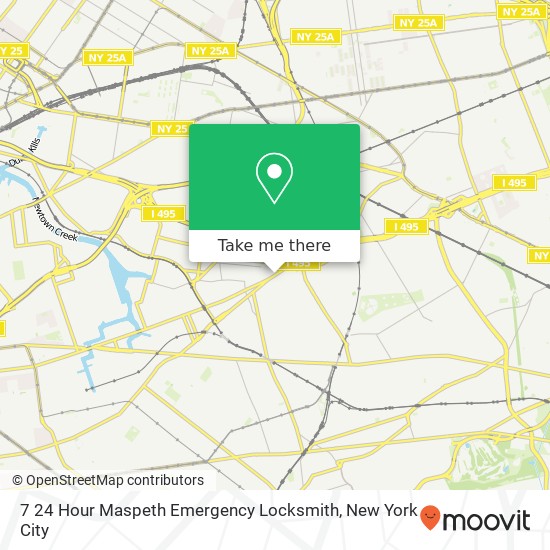 Mapa de 7 24 Hour Maspeth Emergency Locksmith