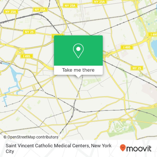 Mapa de Saint Vincent Catholic Medical Centers