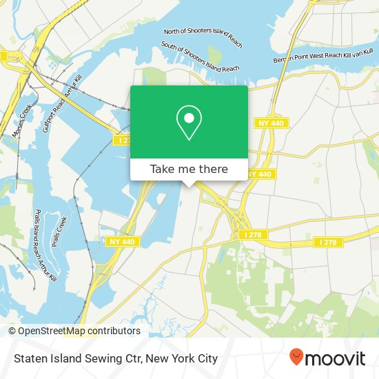 Mapa de Staten Island Sewing Ctr