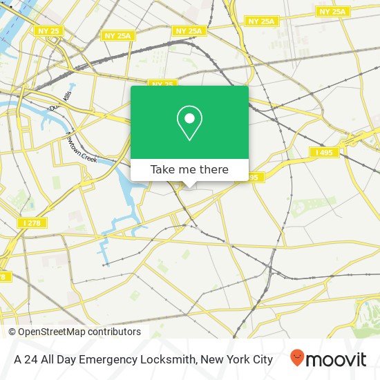 A 24 All Day Emergency Locksmith map