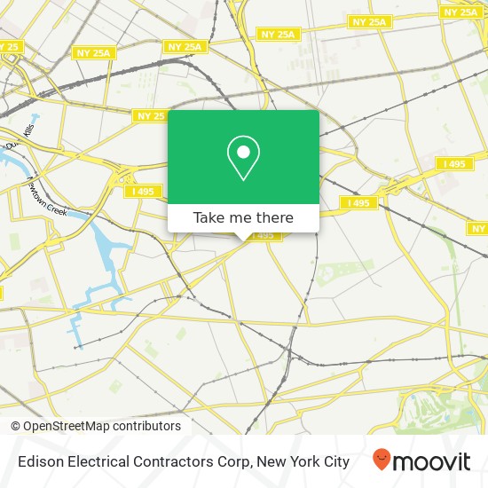 Mapa de Edison Electrical Contractors Corp