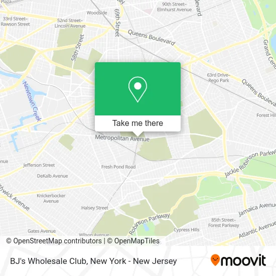 BJ's Wholesale Club map