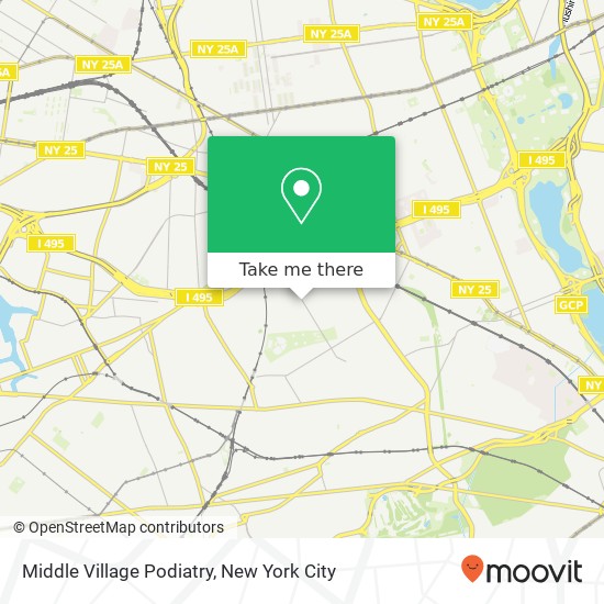 Middle Village Podiatry map