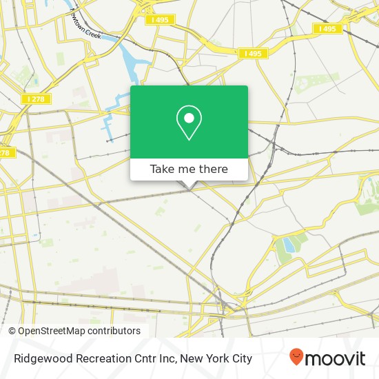 Mapa de Ridgewood Recreation Cntr Inc