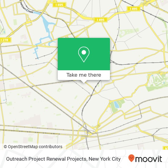 Outreach Project Renewal Projects map