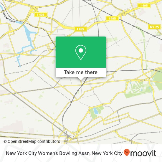 New York City Women's Bowling Assn map