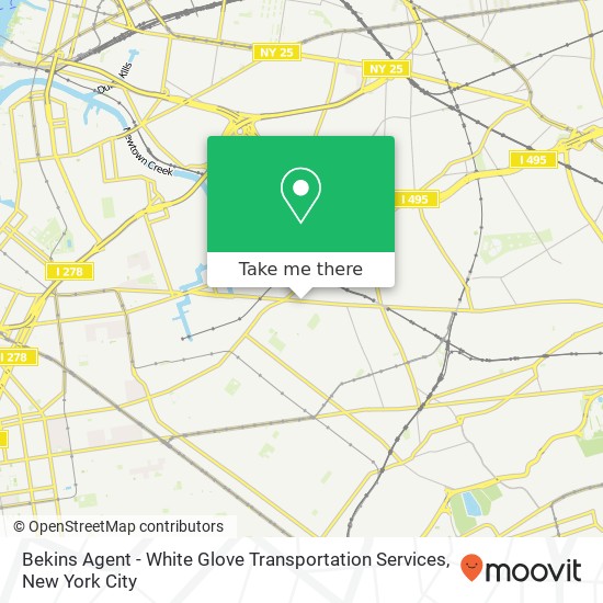 Mapa de Bekins Agent - White Glove Transportation Services