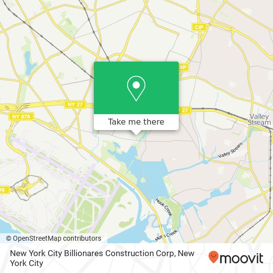 Mapa de New York City Billionares Construction Corp