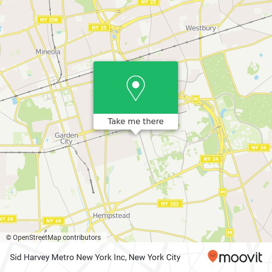 Sid Harvey Metro New York Inc map
