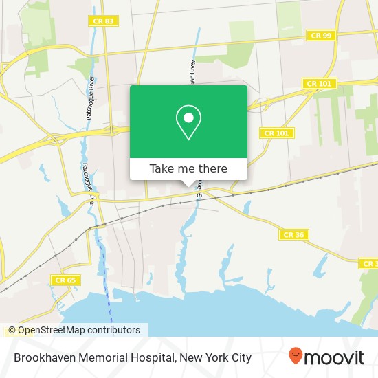 Mapa de Brookhaven Memorial Hospital