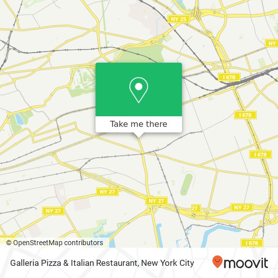 Mapa de Galleria Pizza & Italian Restaurant