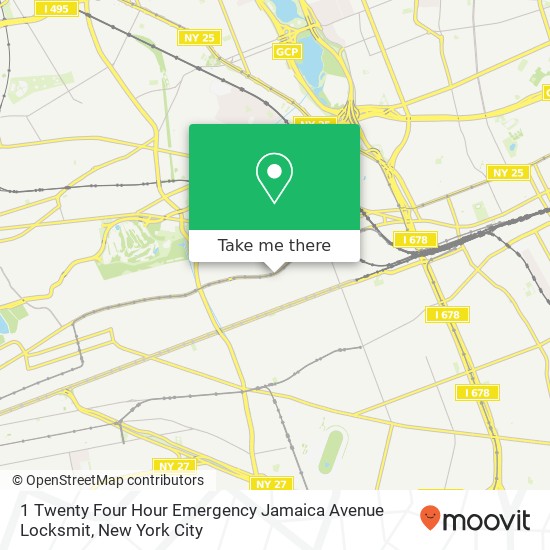Mapa de 1 Twenty Four Hour Emergency Jamaica Avenue Locksmit