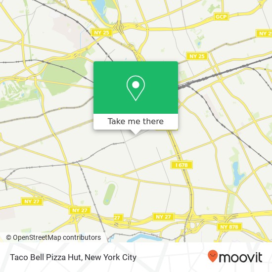 Taco Bell Pizza Hut map