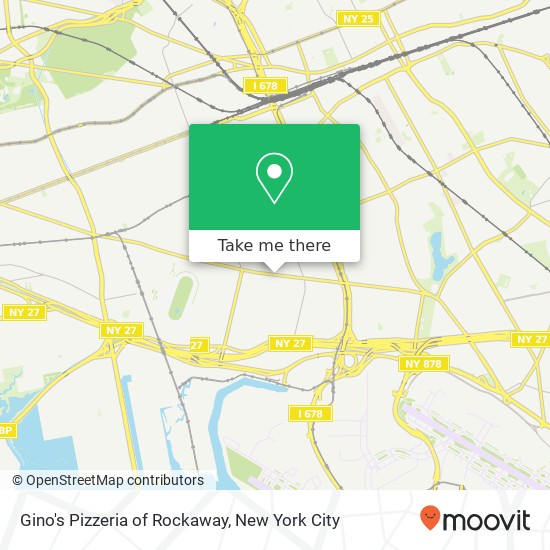 Mapa de Gino's Pizzeria of Rockaway