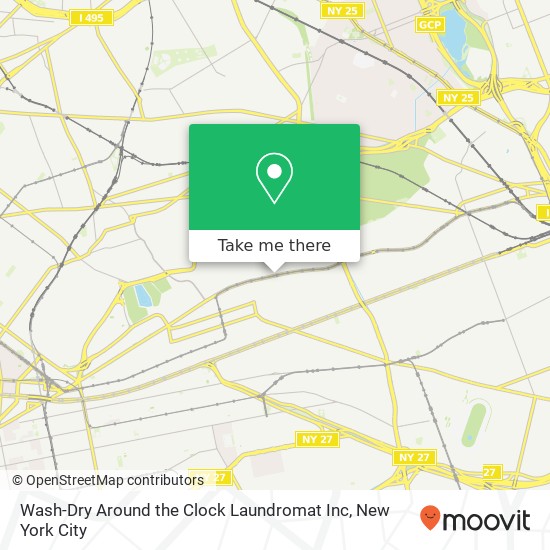Mapa de Wash-Dry Around the Clock Laundromat Inc
