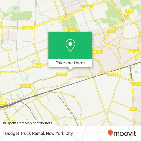 Budget Truck Rental map