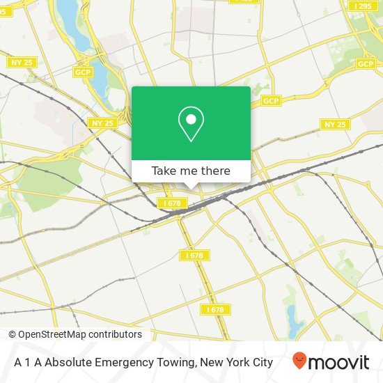 A 1 A Absolute Emergency Towing map