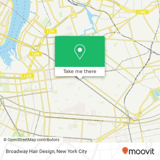 Broadway Hair Design map