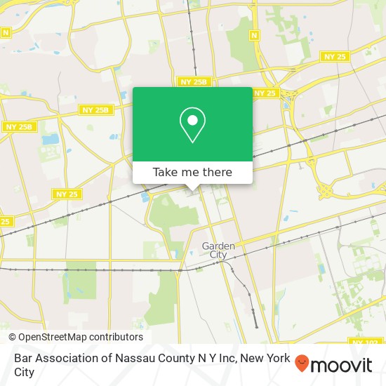 Bar Association of Nassau County N Y Inc map
