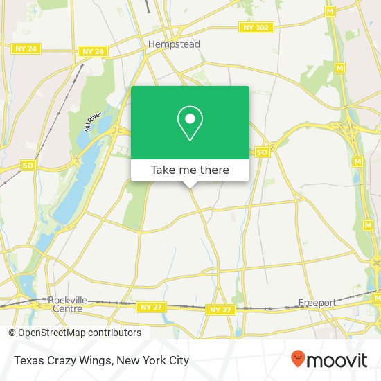 Texas Crazy Wings map