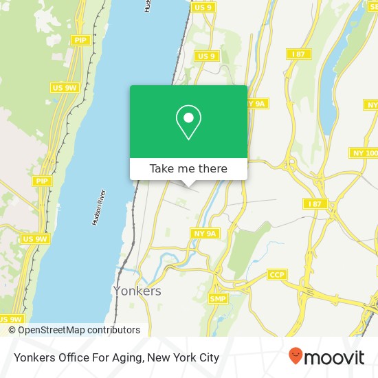 Yonkers Office For Aging map