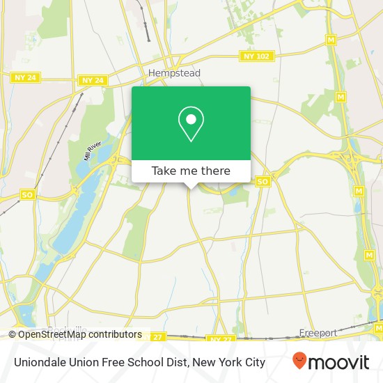 Mapa de Uniondale Union Free School Dist