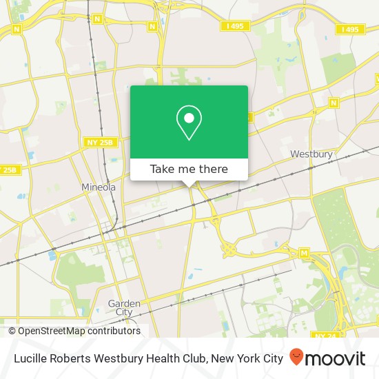 Mapa de Lucille Roberts Westbury Health Club