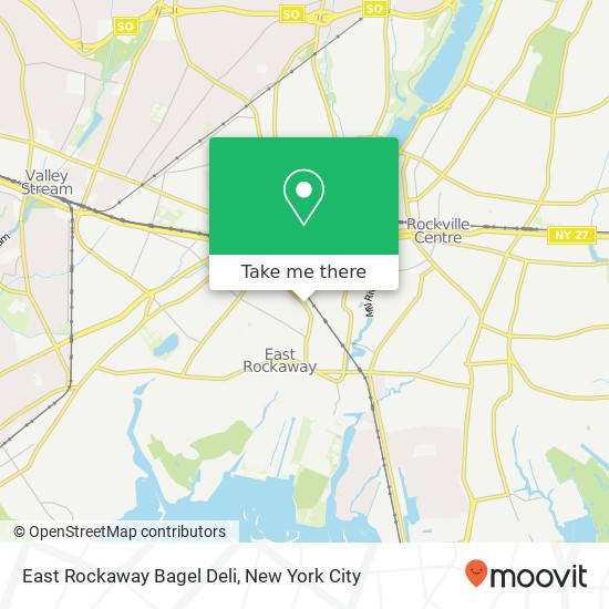 Mapa de East Rockaway Bagel Deli