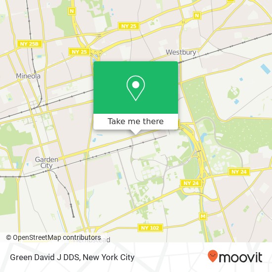 Green David J DDS map