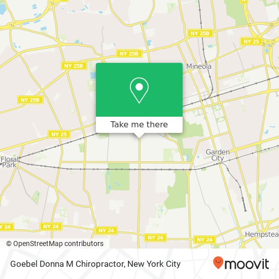 Goebel Donna M Chiropractor map