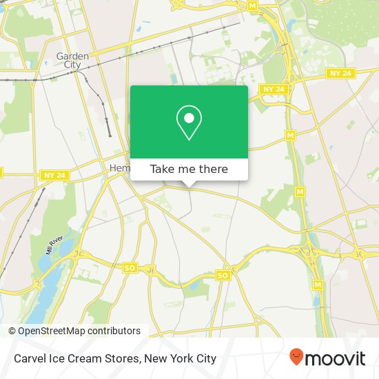 Carvel Ice Cream Stores map