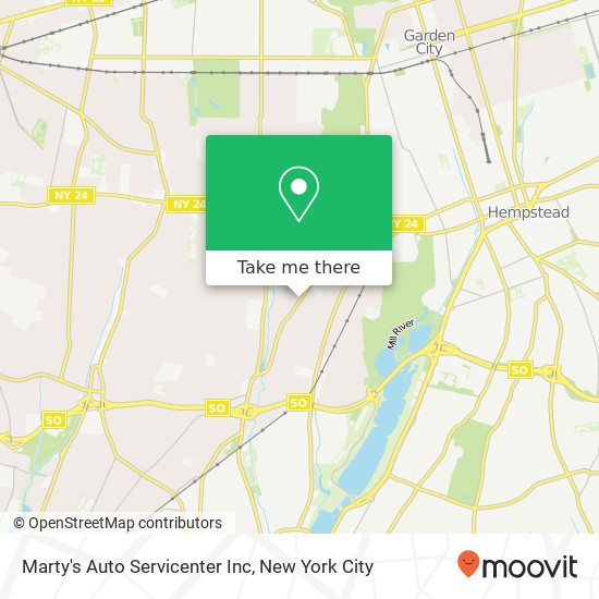 Mapa de Marty's Auto Servicenter Inc