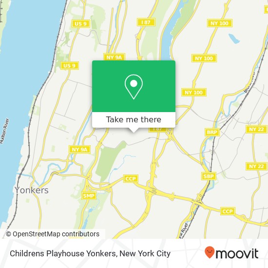 Childrens Playhouse Yonkers map