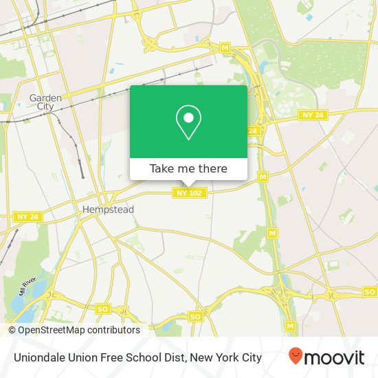 Mapa de Uniondale Union Free School Dist