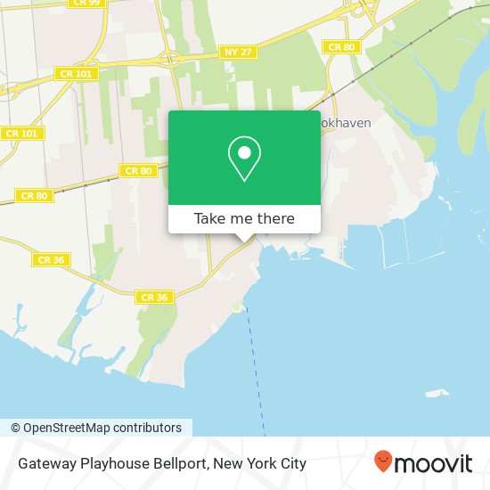 Gateway Playhouse Bellport map
