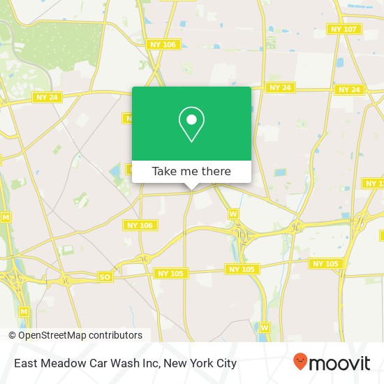 Mapa de East Meadow Car Wash Inc