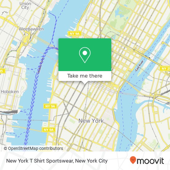 Mapa de New York T Shirt Sportswear