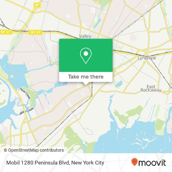 Mobil 1280 Peninsula Blvd map