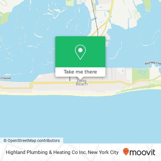 Mapa de Highland Plumbing & Heating Co Inc