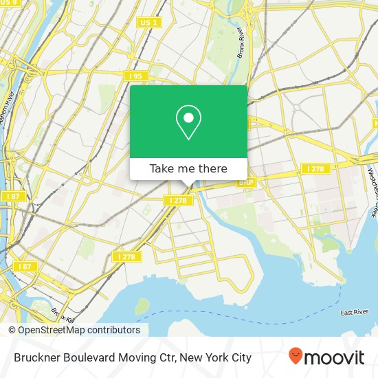 Bruckner Boulevard Moving Ctr map
