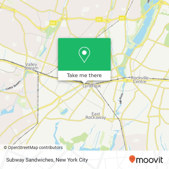 Subway Sandwiches map