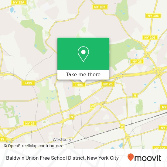 Mapa de Baldwin Union Free School District