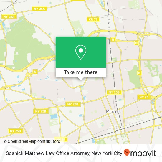 Sosnick Matthew Law Office Attorney map