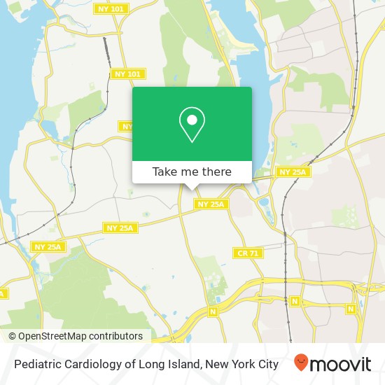 Pediatric Cardiology of Long Island map