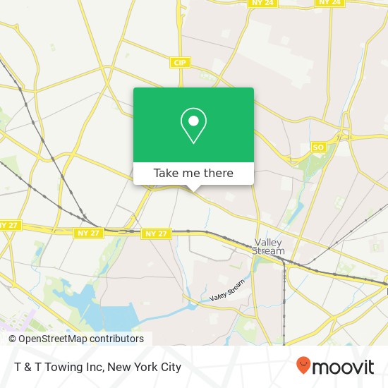 T & T Towing Inc map