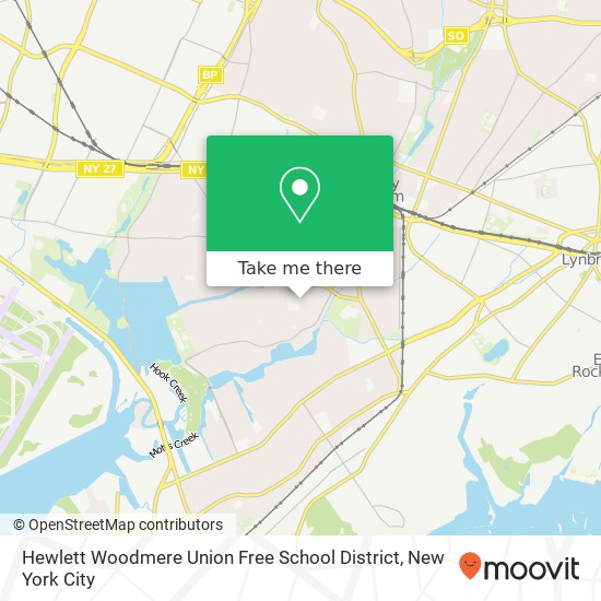 Mapa de Hewlett Woodmere Union Free School District