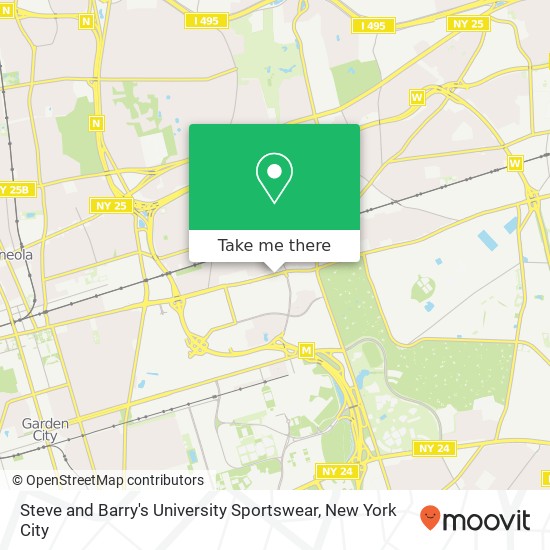 Steve and Barry's University Sportswear map