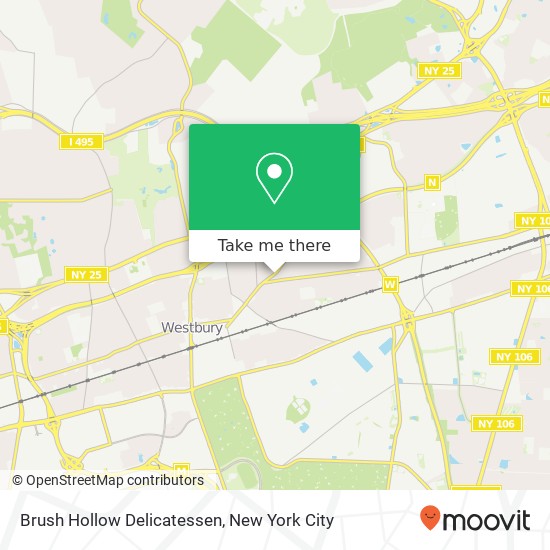 Mapa de Brush Hollow Delicatessen