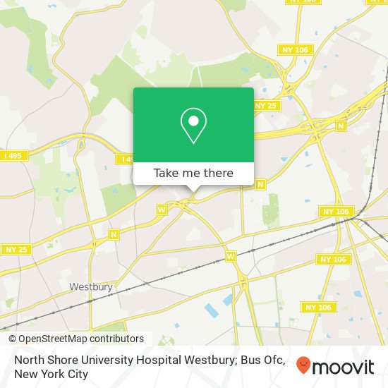 Mapa de North Shore University Hospital Westbury; Bus Ofc