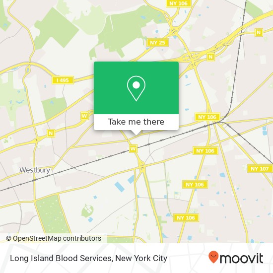 Mapa de Long Island Blood Services